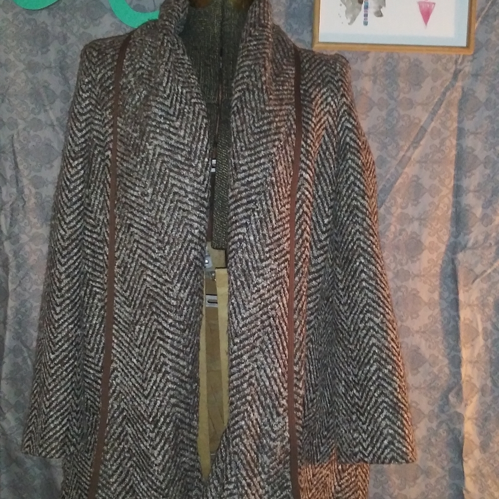 Longer length shawl coat